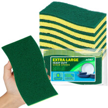 Esponjas de limpeza pesada AIDEA XL Esponjas de 6 contagens para pratos Esponja extra grande para limpeza de cozinha e casa Esponja resistente se