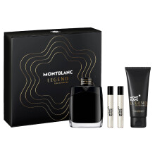 MONTBLANC Legend Eau de Parfum 4 Piece Set - 3.3 fl. oz. & (2) 0.25 fl. oz. Sprays 3.3 fl. oz. After Shave - Long Lasting Fragrance with notes o