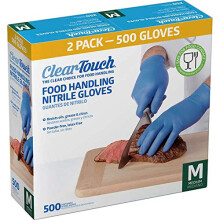 Guanti Nitrile Medline Clear-Touch per Manipolazione Alimentare, Senza Polvere, Non in Caucciù Naturale - Ideali per Cucina