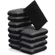 Mudder 12 peas de esponja para esfregar o interior do carro 5 '' x 3 '' Almofada aplicadora de cera de carro de fibra Esponjas de limpeza domst