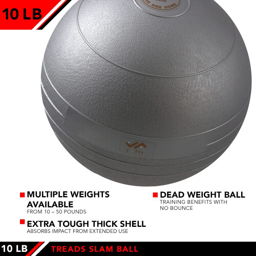 Jfit Slam Ball Silver 10 lb 2