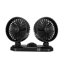 Dual Head Car Cooling Fan Energy Saving Oscillating Dashboard Air Fan for Cars Trucks Low Noise Design for Enhanced Air Circulation Summer