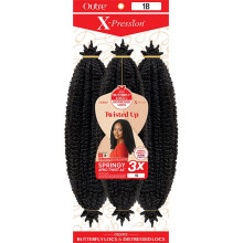 Outre X-Pression - Twisted Up - Springy Afro Twist 16" 3X (2 Pack, JET BLACK 1)