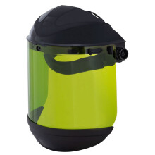 Sellstrom Cara de Seguridad Doble Corona Aprobada para Arco Eléctrico con Headgear, 9.9 Cal, Verde, Negro, S31200