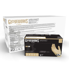 GloveWorks HD Industrial Marfil Ladex Gloves de 1000 8 mil El tamao X-Large Powder Libre texturizable ILHD48100