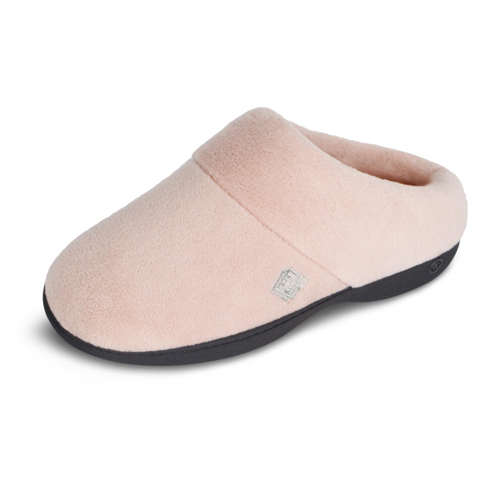 Isotoner Women's Classic Hoodback W Memory Foam Slipper Evening Sand 9.5-10