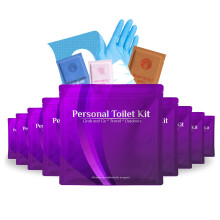 Kit de banheiro pessoal para viagem - pacote com 10 (roxo)