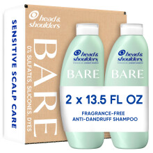 Head & Shoulders BARE Schuppen-Shampoo, Doppelpack, parfmfrei, Pflege fr empfindliche Kopfhaut, sulfatfrei, silikonfrei, farbstofffrei, umweltfreun