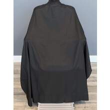 TRU BARBER Silikon-Halscape, 100% Polyester, leicht, professioneller Umhang, Friseursalon, Bartcape, kein Logo 50" x 58" (Schwarz)