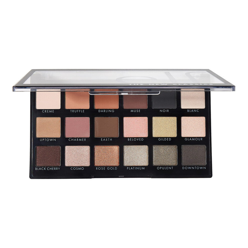 e.l.f. The New Classics 18 Eyeshadow Palette Set  Neutral Tones  0.634 Ounce
