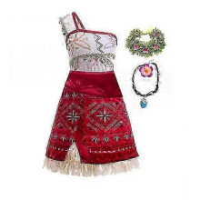 (110 cm) Girls New Movie Moana 2 Dress Halloween Party Adventure Costume Girl Princess Fancy Clothes-Good