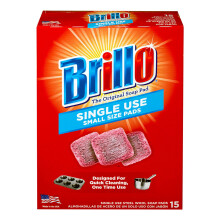 Sabonetes de l de ao de uso nico Brillo Tamanho menor Original Red Scent 15 Count (Singles 15 Count (Pack of 12))