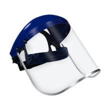 Faceshield Blue Eagle Full Full Excged Resistente al viso (B1BL+FC48) | Chiaro | Visor policarbonato di grado di estrusione | 1 set + visiera di sost