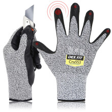 DEX FIT Level 5 Schnittfeste Handschuhe Cru553, 3D-Komfort, Griffig, Dünn & Leicht, Touchscreen-kompatibel