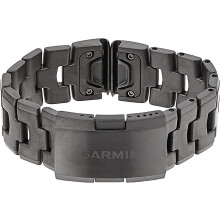Garmin QuickFit 22 Uhrenarmband Belόftetes Titanarmband mit DLc-Beschichtung in Carbongrau