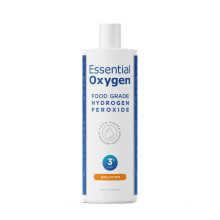 Essential Oxygen Livsmedelsklass Väteperoxid, Naturlig Rengörare, 3% USP, Vit, 16 Unca, 2-pack
