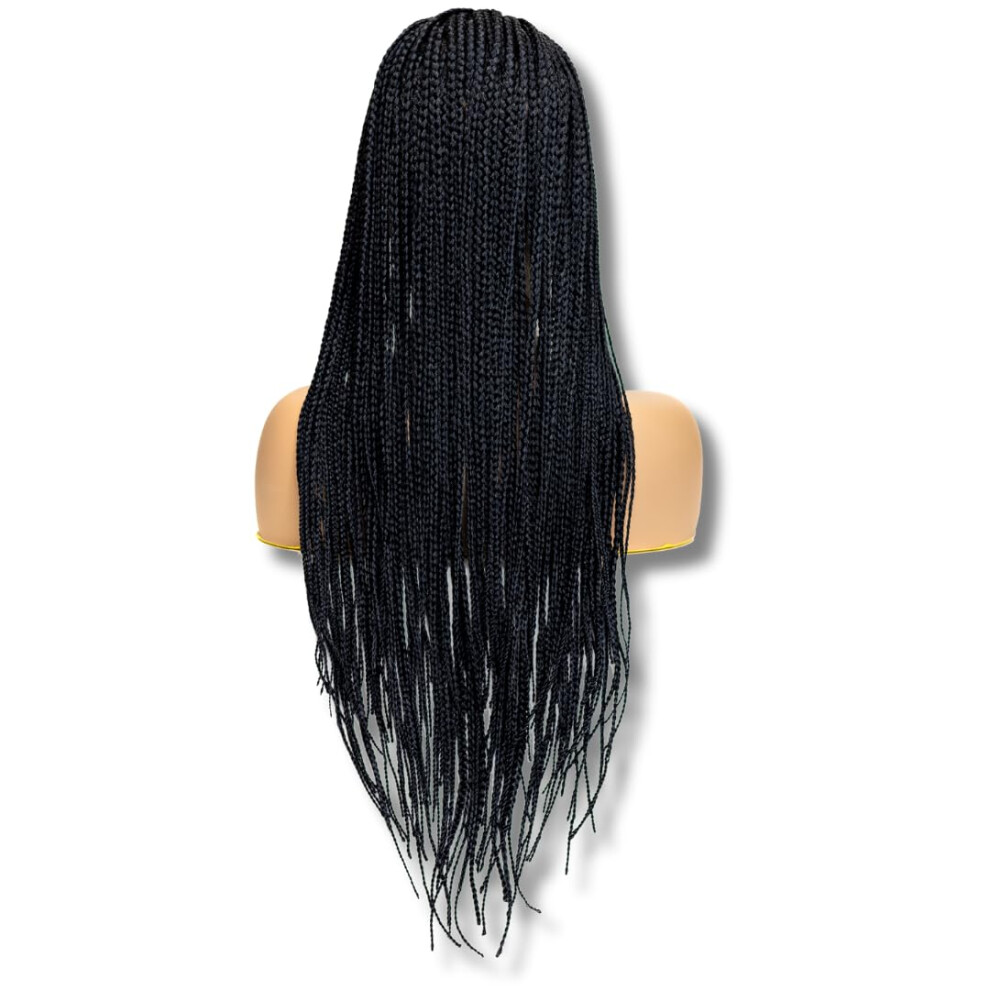 Pib Passion Is Beaut Pib 24'' Full Lace Knotless Box Braid Wig - Square Parted Braided Wig For Black Women - Handmade Box Braids With Natural Baby Hair - Handmade Bra