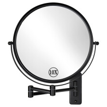 Decluttr 9 """" Miroir de maquillage eclaire mural mural rechargeable miroir de magnifices 1x / 10x a double face avec 3 lumieres de couleur miroir