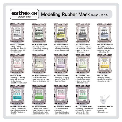 estheSKIN (2 kpl) No.103 C-vitamiini-mallinnusnaamiojauhe ammattimaiseen kasvohoitoon 35 Oz. 2
