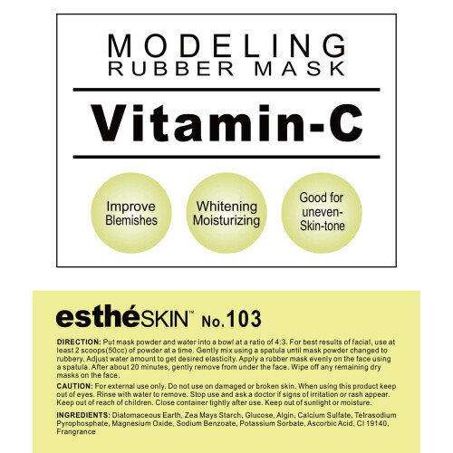 estheSKIN (2 kpl) No.103 C-vitamiini-mallinnusnaamiojauhe ammattimaiseen kasvohoitoon 35 Oz. 1