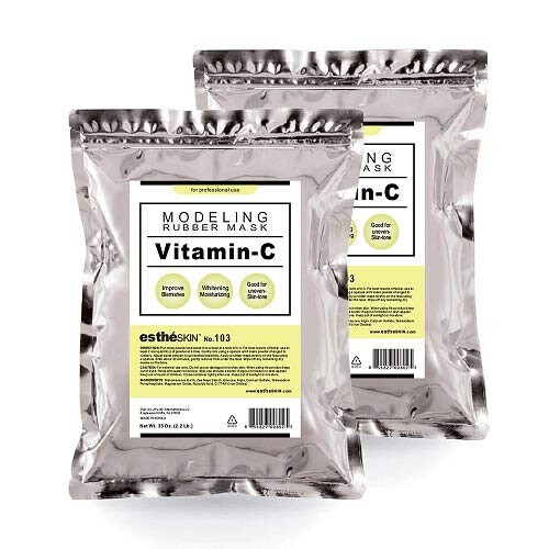 estheSKIN (2 kpl) No.103 C-vitamiini-mallinnusnaamiojauhe ammattimaiseen kasvohoitoon 35 Oz.