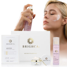 BRIGHCA Melting Collagen Set | Anti-Aging-Kollagen-Routinesystem | Reduziert feine Linien und Falten, strafft die Haut, spendet Feuchtigkeit, hellt a