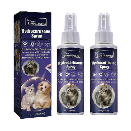 (2pcs) Hydrocortisone Spray, Itch Relief Spray Hot Spot Treatment For Dogs Cats