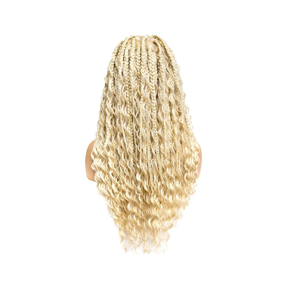 Pib Passion Is Beaut Pib 24"""" - Single Full Lace Braid Wig - Boho Box Braided Wig Square Parted Knotless Braided Wigs For Black Women Synthetic Lace Wigs With Natur