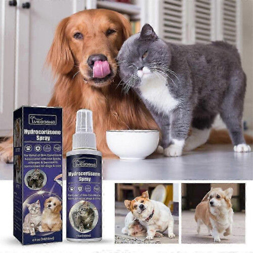 (2pcs) Hydrocortisone Spray, Itch Relief Spray Hot Spot Treatment For Dogs Cats 1
