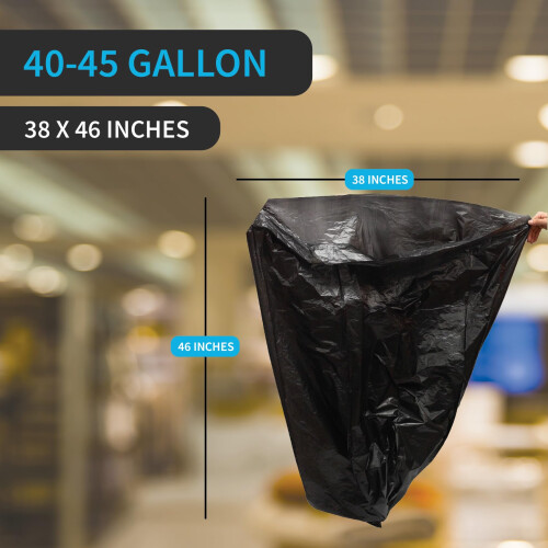 Sacs  ordures noirs fabriqus aux tats-Unis. 1