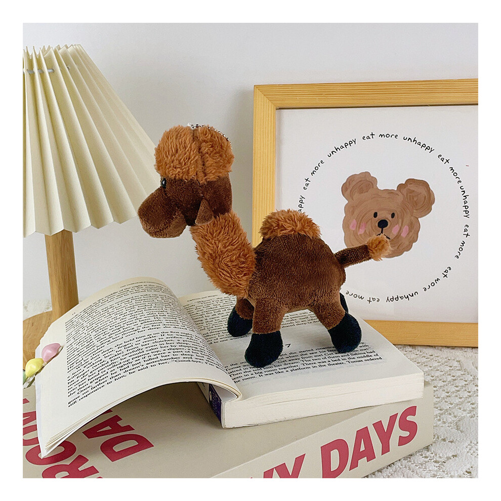 (Brown) Plush Cute Camel Pendant With Short Pile Fabric For Bag Decoration Collector And-image-OPC-PHXV22C-NEW
