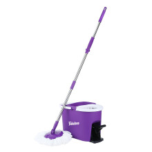 Fabuloso Spin Mop and Bucket Hands-Free Wringing Spin Bucket | Machine Washable and Replaceable Microfiber Mop Head Adjustable Mop Pole Length