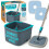 TRUE & TIDY Quadrat Wischmopp & Eimer System - Dualkammer für Sauberes & Schmutziges Wasser 1