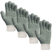 MIG4U Microfiber Duster Handschoenen voor Huishoudelijk Gebruik, 2 Paar S/M, Grijs
