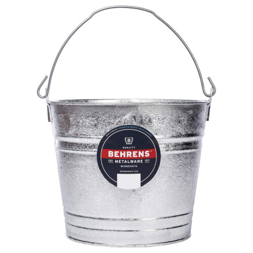 Behrens 1212 thermisch verzinkte stalen emmer, 12 quart
