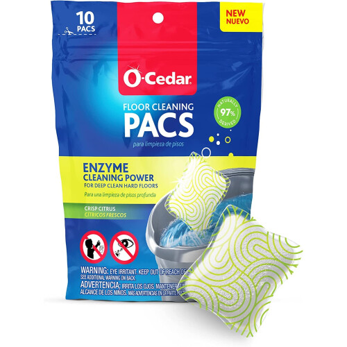 O-Cedar System Easy Wring Spin Mop & Bucket with 3 Extra Refills with Citrus Pac (Variety Pack) 1
