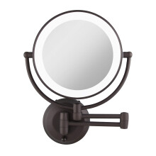 Zadro 11"""" LED Wall Mounted Makeup Mirror 10X/1X Shaving Mirror Cordless or Battery Operated Vanity Mirrors for Wall (Large | 10X/1X | 11"""" x 14.