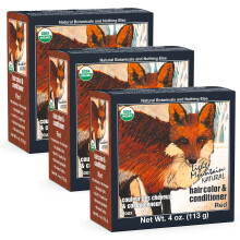 Light Mountain Henna Hair Color & Conditioner - Red Hair Dye for Men/Women Organic Henna Leaf Powder and Botanicals Chemical-Free Semi-Permane