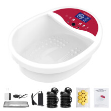 Veicomtech Ionic Foot Detox Machine - Ionic Foot Spa Kit med 10 ingefrtabletter FIR-bltemassagepuder til hjemme- eller salonbrug