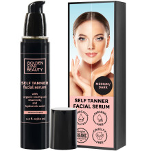 Face Tanner - Serum samoopalajace z kwasem hialuronowym i olejkami organicznymi Samoopalacze Bestsellery Bezsloneczny samoopalacz do twarzy zapew