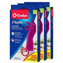 Playtex Living Återanvändningsbara Gummihandskar, Premium Skydd, Återanvändbara, Stora (3-pack)