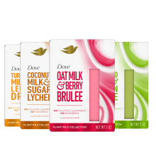 Dove Plant Milk Cleansing Bar Soap Variety Pack 4 Count for Moisturized Skin  with 100% Gentle Cleansers  Sulfate Cleansers  or Parabens + 98% Bi