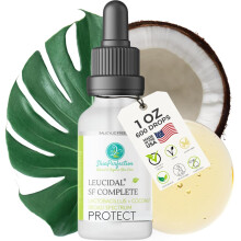 Leucidal SF Complete - Conservante Natural para Lociones - 1 oz Botella de Vidrio