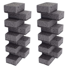 Éponge Grattante Noire Okleen Multi-Usage. Fabriquée en Europe. Pack de 18, 4,3x2,8x1,4 pouces.