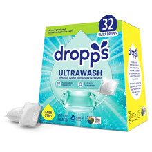 Dropps UltraWash Splmaschinentabs Lemon Citrus (32 Geschirrtabs) Biobasierte Power Deep Clean Geschirrsplmitteltabletten fr strahlend glnzendes