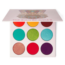 Paleta Juvia's Place The Zulu - Turquesa, Vermelho, Roxo, 9 Cores, Colorida, Vibrante, Paleta de Maquiagem