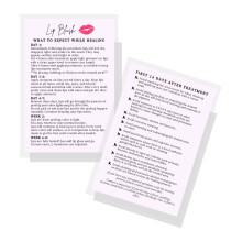 Lip Blush Heilungskarten | 30 Stück | 4x6" Postkarten | PMU Lavendel mit Lippen Design