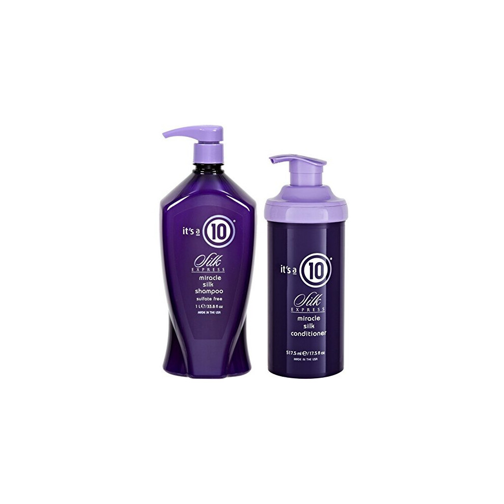 It's A 10 Haircare It's A 10 Ten Miracle Silk Express Duo: Shampoo 33.8 Oz & Conditioner 17.5 Oz