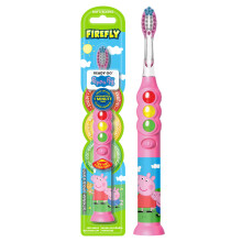 Firefly Ready Go Brush Peppa Pig Light Up Timer Zahnb   rste Hochwertige weiche Borsten 1-Minuten-Timer Weniger Unordnung Saugnapf Batterie enthalt