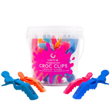 Colortrak Croc Haar Sectie Clips Emmer (12 Stuks), 8 Standaard, 4 Jumbo, Voor Kappen en Kleuren